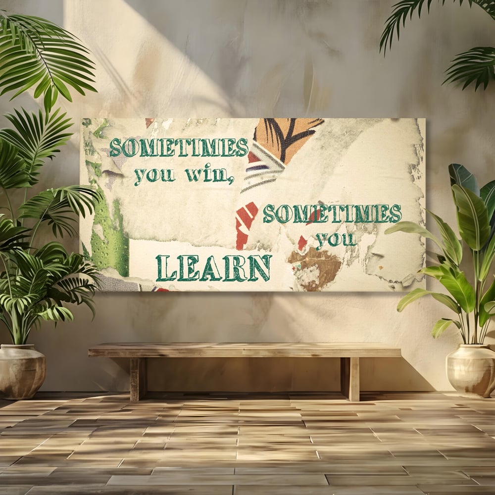 Tablou canvas cu tablou canvas cu mesaj motivational, fara rama, pe sasiu de lemn